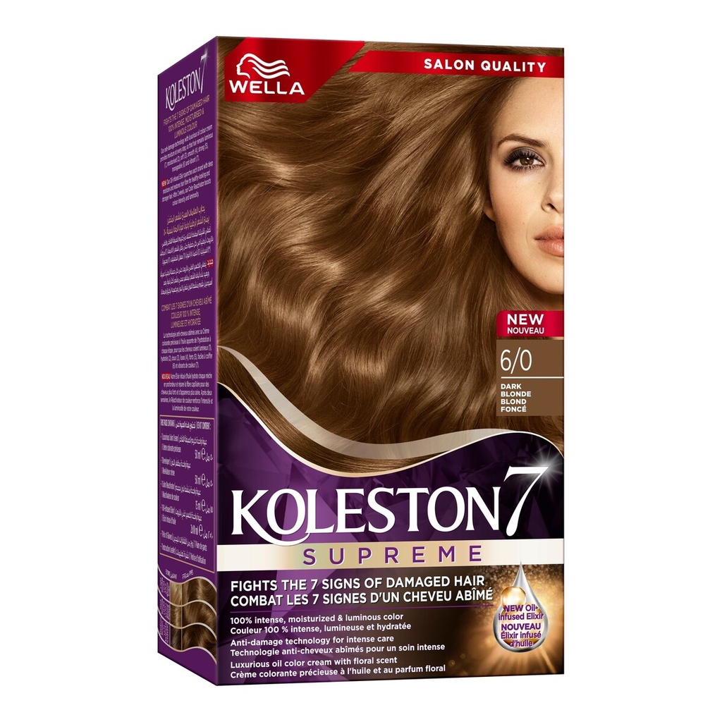 KOLESTONE HAIR COLOR 6/0 DARK BLONDE