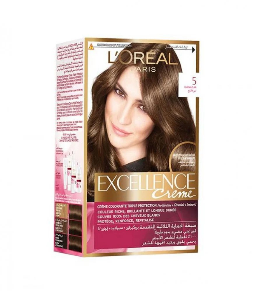 LOREAL HAIR COLOR EXCELLENCE 5 LIGHT BROWN