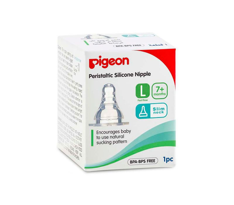 PIGEON SILICONE NIPPLE 7+ 3 PCS L