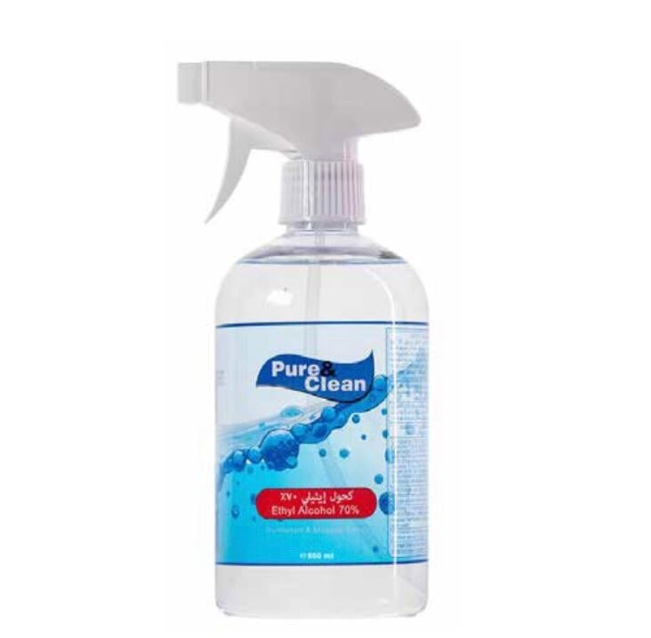 PURE&CLEAN ETHYL ALCOHOL SPRAY 500ML