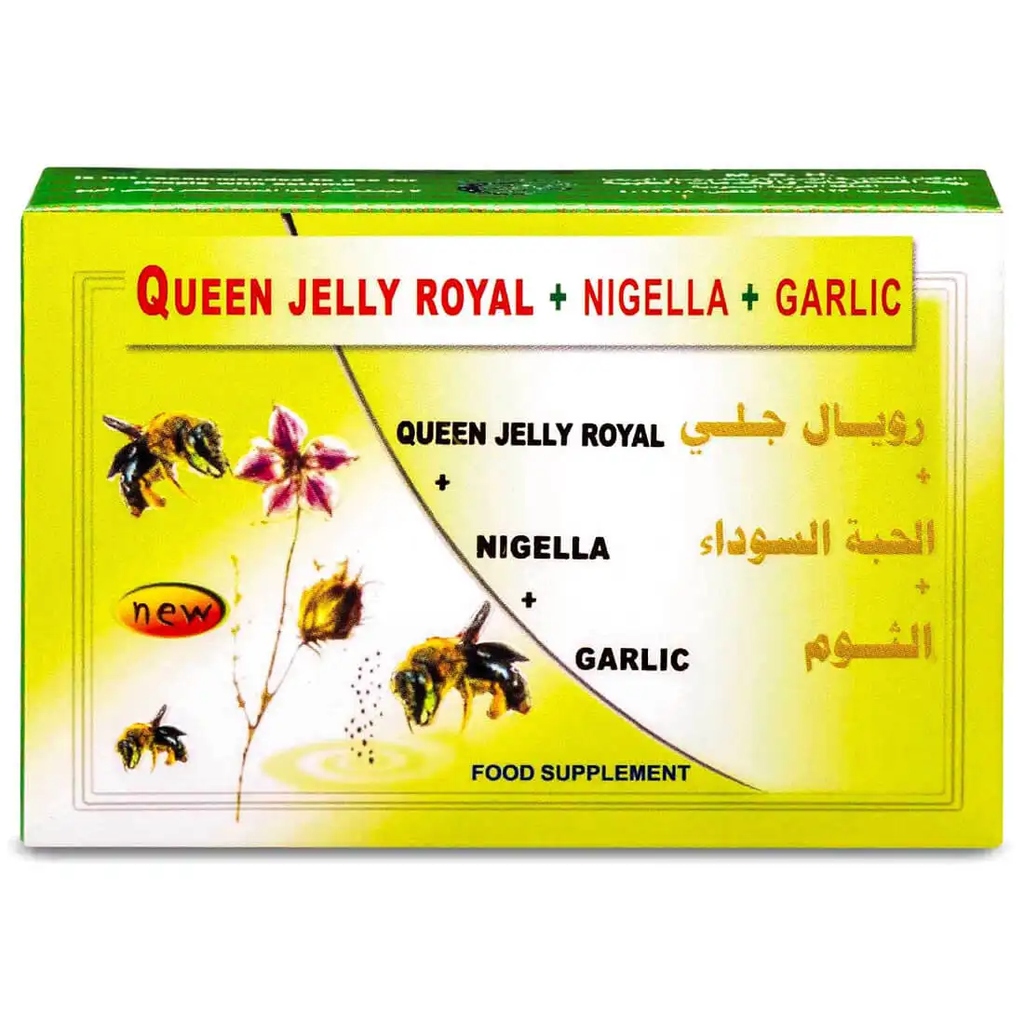 QUEEN ROYAL JELLY NIGELLA + GARLIC CAP