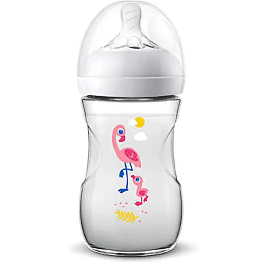 AVENT NATURAL FLAMINGO FEDING BOTTEL 260 ML