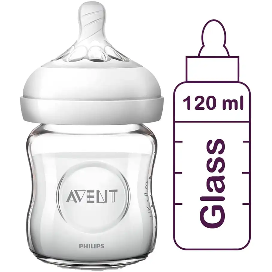 AVENT NATURAL GLASS FEDING BOTTEL 120ML