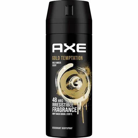 AXE DEODERANT SPRAY GOLD TEMPTATATION SPRAY 150ML