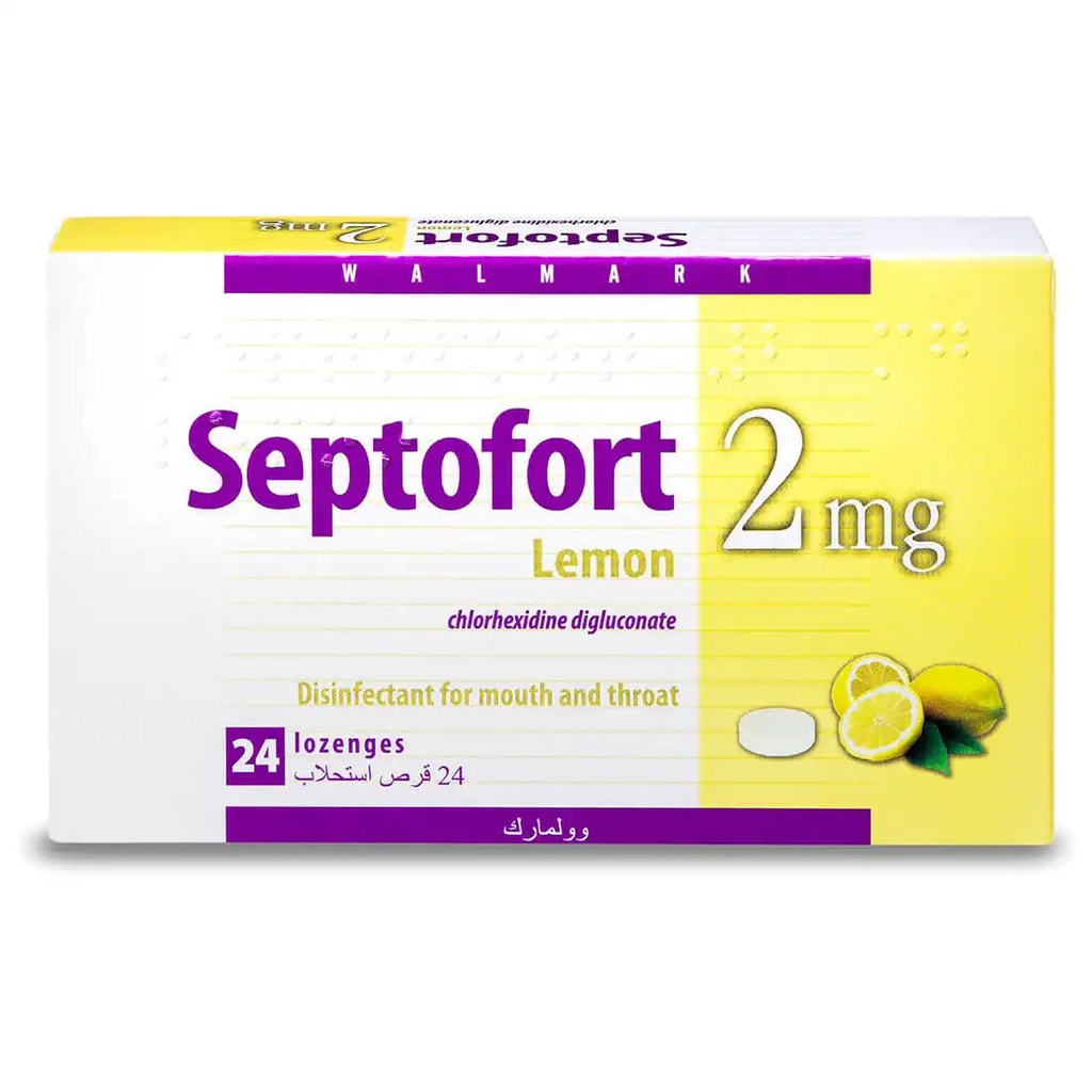 SEPTOFORT LEMON 2MG 24 LOZENGES