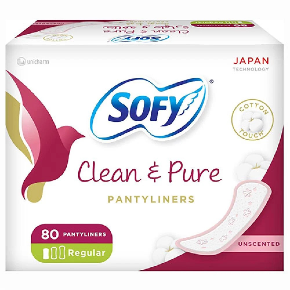 sofy pantyliner 80 pads unscented