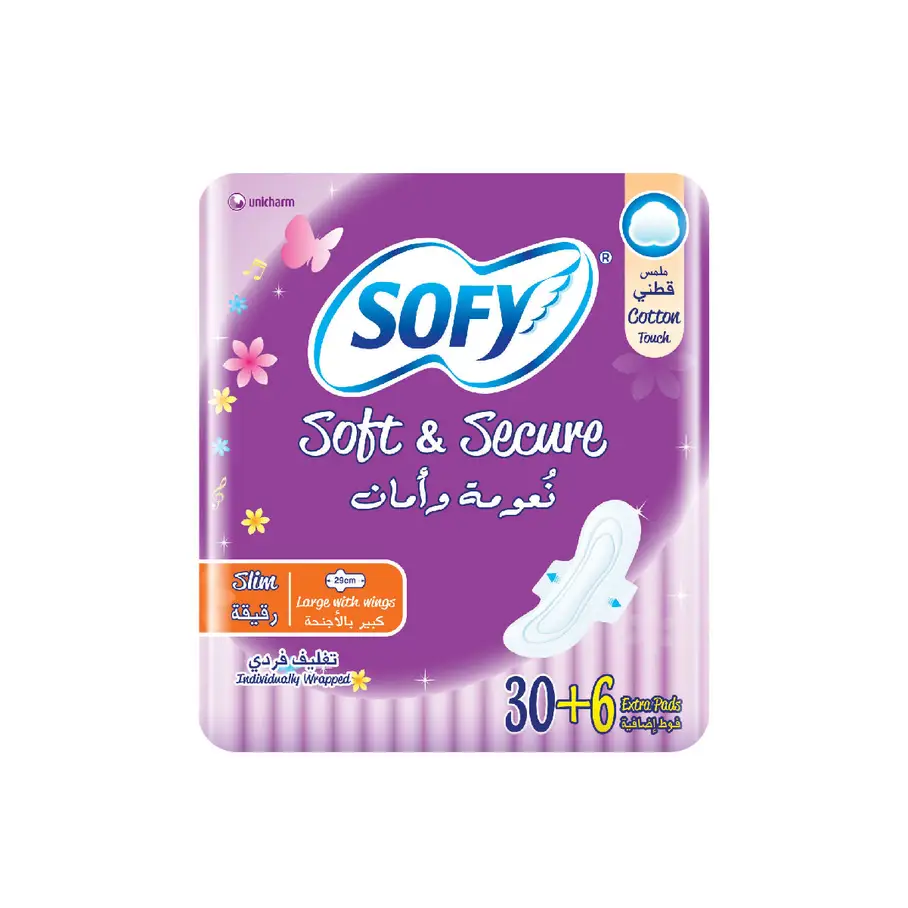 SOFY SOFT & SECURE SLIM 30+6 PADS