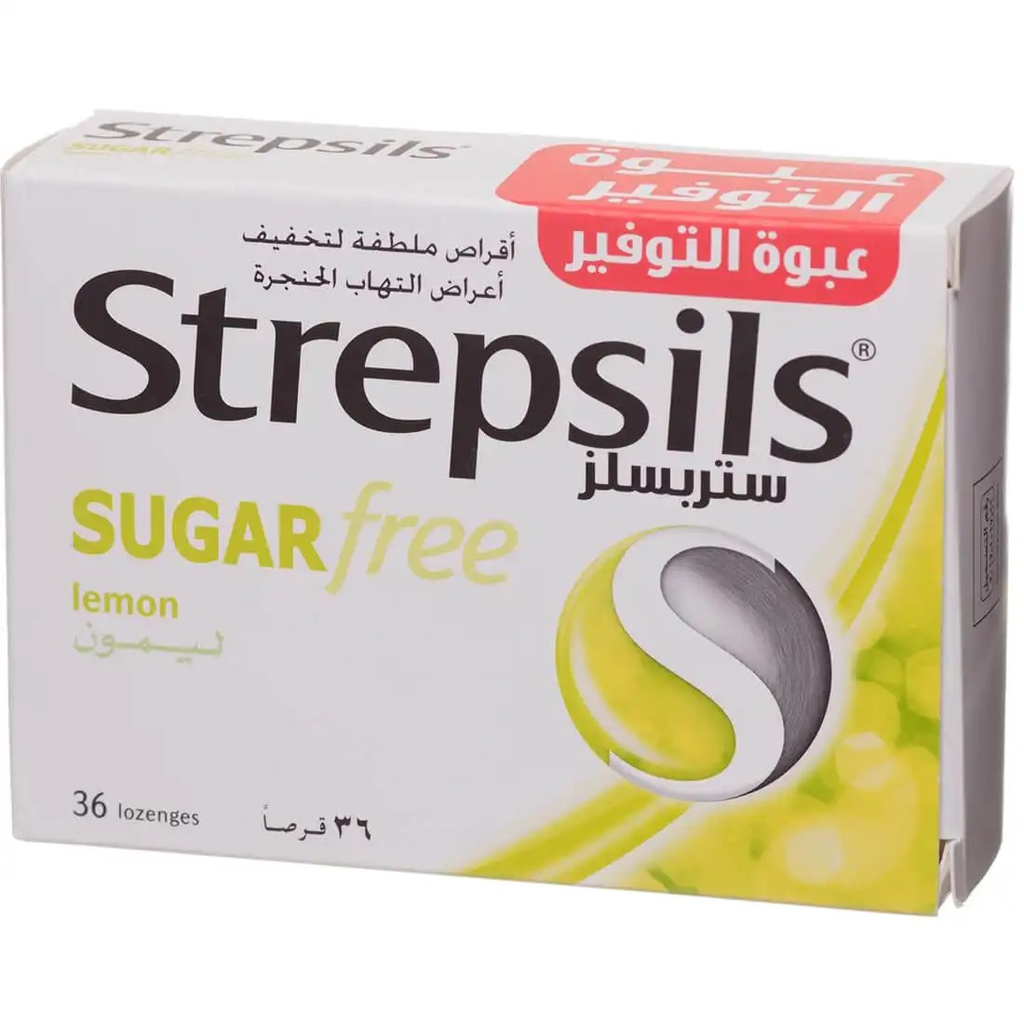STREPSILS LEMON SUGAR FREE 36LOZ