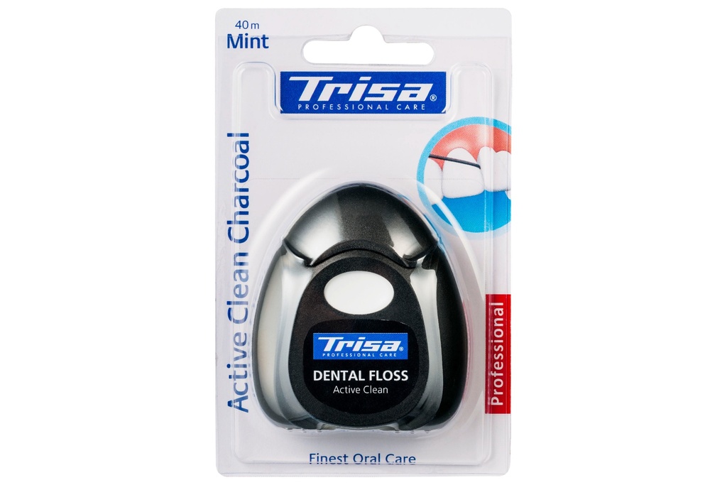 TRISA CHARCOAL DENTAL FLOSS 40M