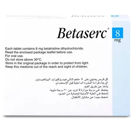 BETASERC 8MG 100TAB
