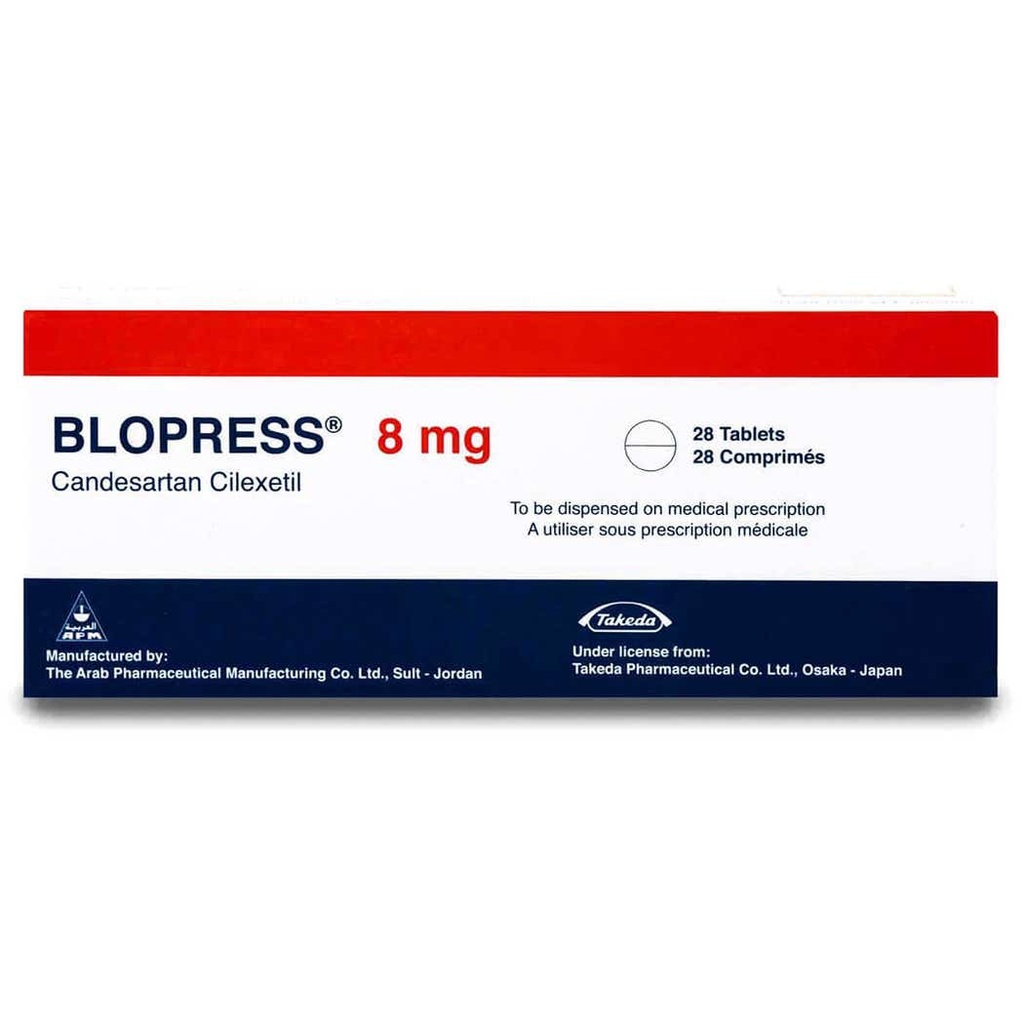 BLOPRESS 8MG 28TABLET