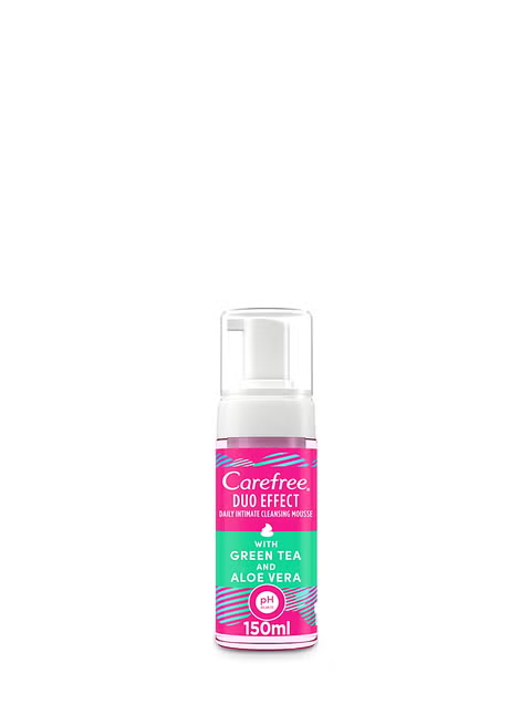 Carefree Daily Intimate Cleansing Mousse 150ml Green Tea & Aloe Vera