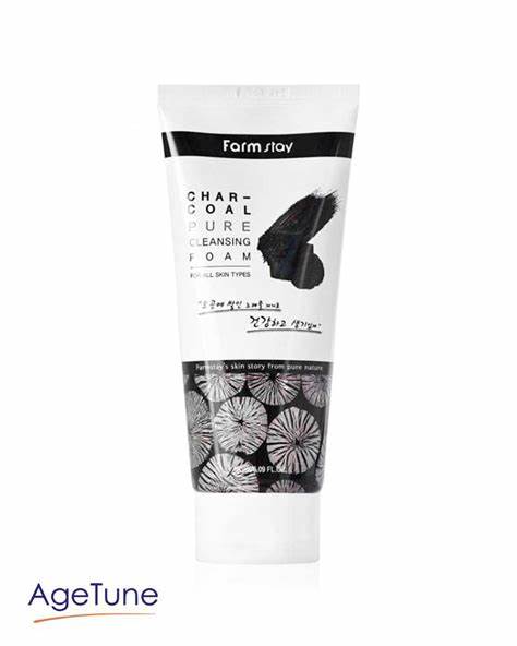 FARM STAY CHARCOAL CLEANSING FOAM 180ML