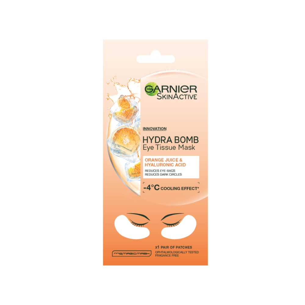 Garnier eye mask 9g hydra bomb orange dark circles orange