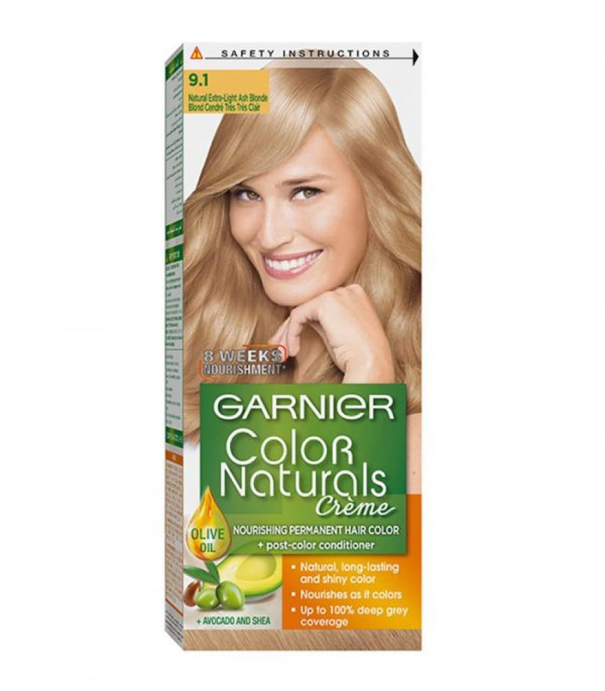 GARNIER HAIR COLOR 9.1 NATURAL EXTRA LIGHT ASH BLONDE