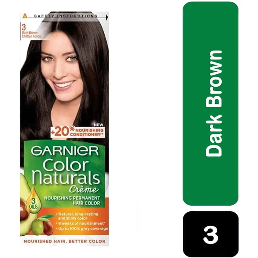 GARNIER HAIR COLOR NATURALS 3 DARK BROWN
