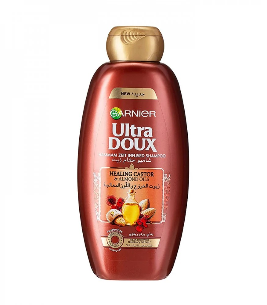 GARNIER ULTRA DOUX CASTOR & ALMOND OIL SHAMPOO 600ML