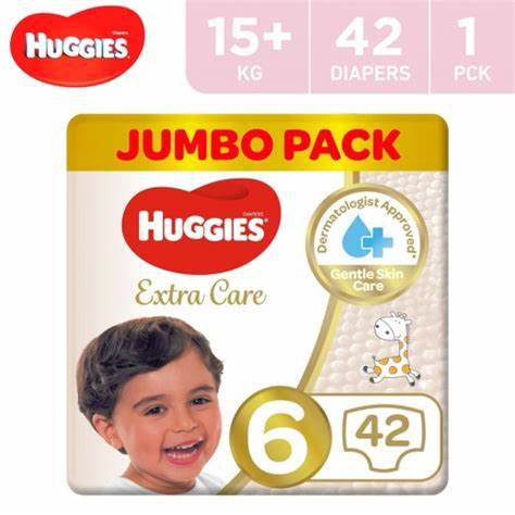 HUGGIES EXTRA CARE 6 42 DIAPERS