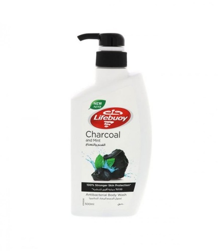 [drop//01400] Lifebuoy Shower Gel 500 ml Charcoal and Mint