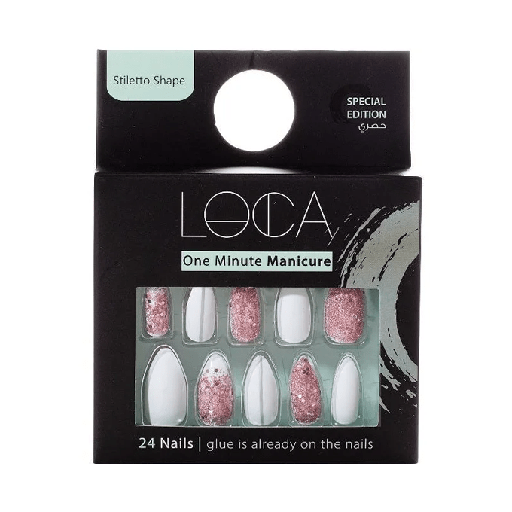 [drop//01301] LOCA NAIL WHITE & PINK S2