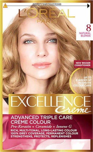 [drop//01327] LOREAL HAIR COLOR EXCELLENCE 8 LIGHT BLONDE
