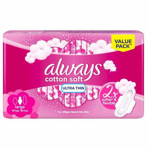 [drop//00059] ALWAYS COTTONY SOFT ULTRA THIN 16PADS