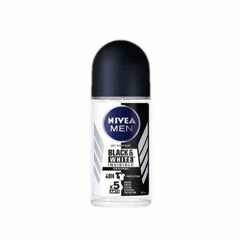 [drop//01644] Nivea Deodorant Roll On 50 ml black&white For Men