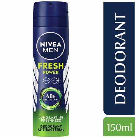 [drop//01645] Nivea Deodorant Spray 150 ml fresh power  For Men