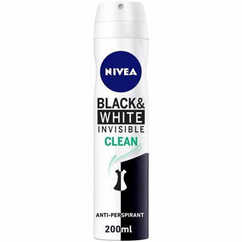 [drop//01646] Nivea Deodorant Spray 200 ml black&white clean