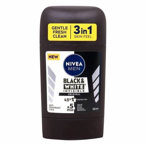 [105223] NIVEA DEO STICK BLACK & WHITE ORIGINAL 50ML