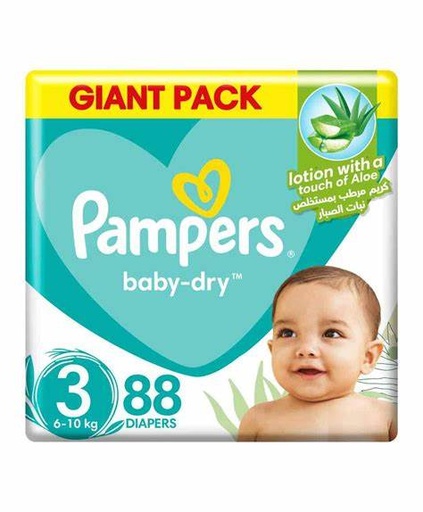 [drop//01730] PAMPERS 3 84 DIAPERS