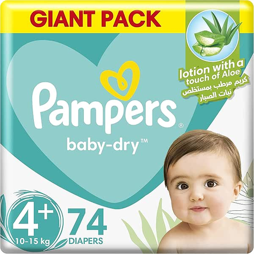 [drop//01734] PAMPERS 4+ 74 DIAPERS