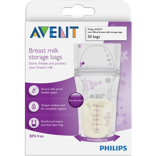  AVENT BREAST MILK STORAGE 30 BAGS 180 ML X25