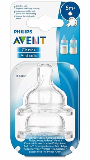 [100526] AVENT CLASSIC ANTI-COLIC NIPPLE 6M+