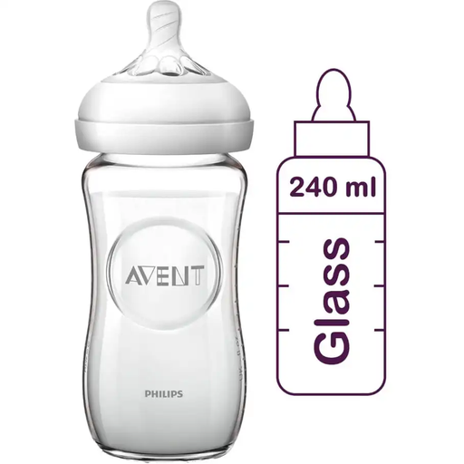[100533] AVENT NATURAL GLASS FEDING BOTTEL 240 ML