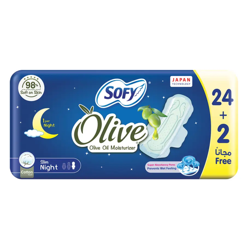 [drop//02058] SOFY OLIVE NIGHT SLIM 24+2/ DIAP