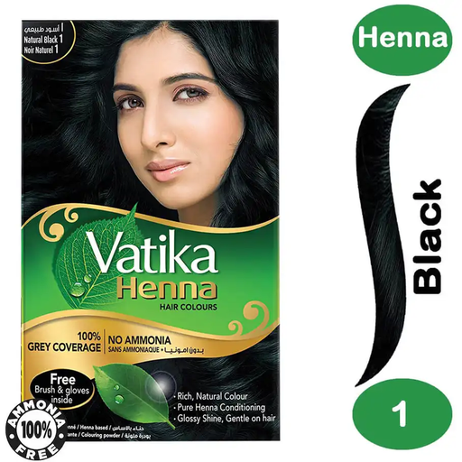 [107349] VATIKA HENNA 1 NATURAL BLACK