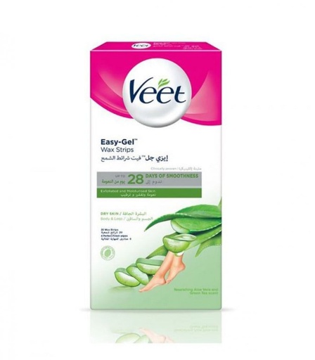 Veet Hair Removal Wax Strips body 20 pack  dry skin