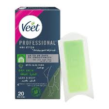 Veet Hair Removal Wax Strips body 20 pack  dry skin