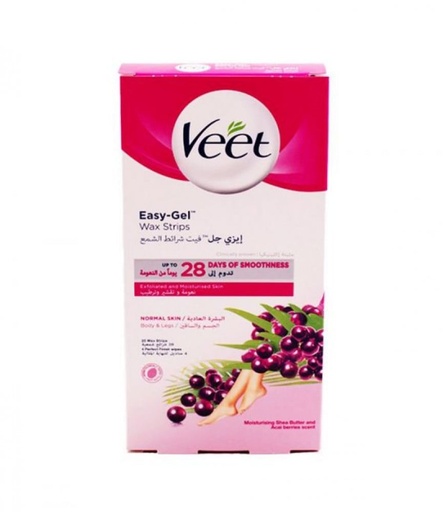 [drop//02306] Veet Hair Removal Wax Strips body 20 pack  normal skin