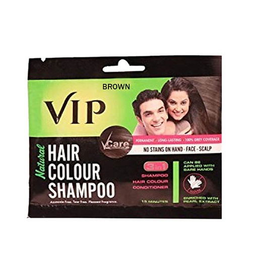 [drop//02283] VIP SHAMPOO HAIR COLOR BROWN 20ML