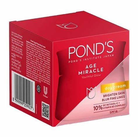 [drop//02444] بوندس كريم ايج ميراكل 50 مل نهاري مع واقي شمس Pond's
