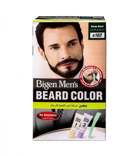 [100824] Bigen Hair Color beard 40 gm B102 black brown