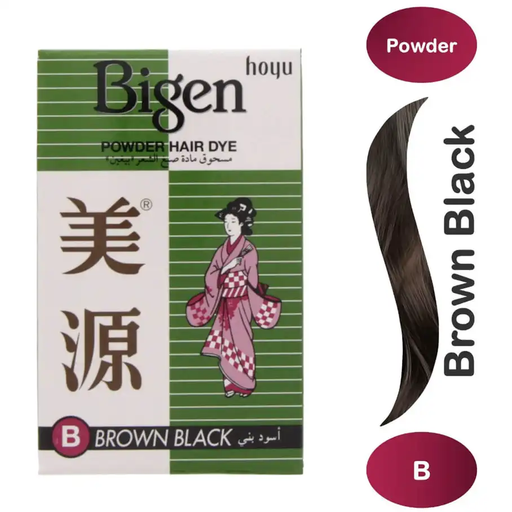 [drop//00327] Bigen Hair Color powder 6 gm B black brown