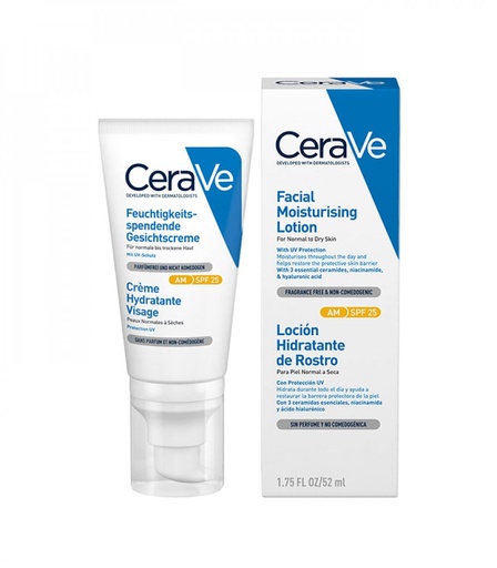 [drop//00369] CERAVE CREME HYDRATANTE VISAGE AM SPF25 52ML