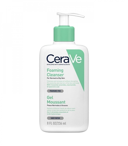[101395] CeraVe Foaming Cleanser 236ml Normal to Oily Skin