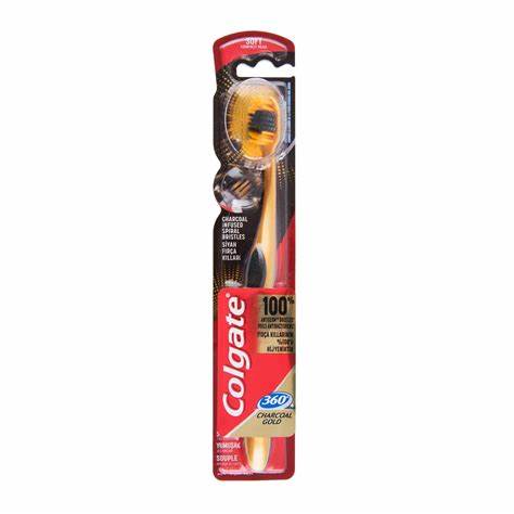 [drop//00407] COLGATE T/B SOFT CHARCOAL GOLD