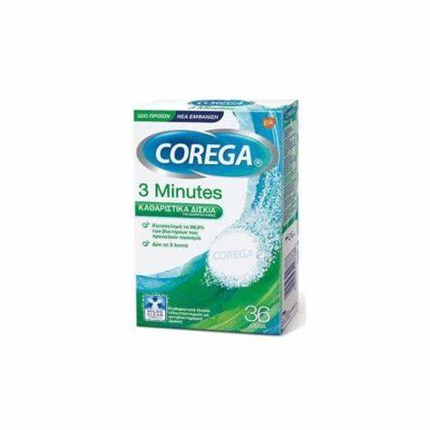 [drop//00427] COREGA dialy cleanser in 3 minute 36 tablets