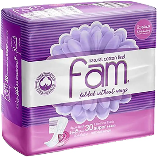 [102662] FAM FOLDED WITH WINGS SUPER 30 PADS