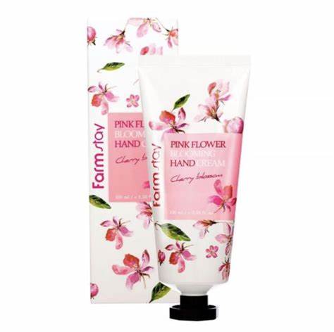 [drop//02408] farma stay hand cream 100ml pink flower